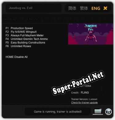 Junebug vs. Evil: Трейнер +6 [v1.7]