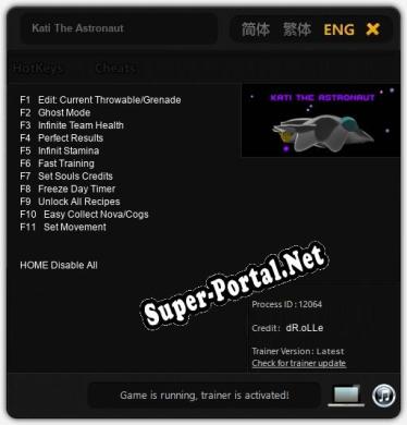 Kati The Astronaut: ТРЕЙНЕР И ЧИТЫ (V1.0.58)
