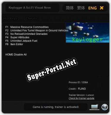 Трейнер для Keylogger A Sci-Fi Visual Novel [v1.0.5]