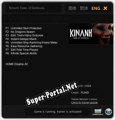 Kinanh Town of Darkness: ТРЕЙНЕР И ЧИТЫ (V1.0.80)