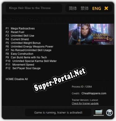 Трейнер для Kings Heir Rise to the Throne [v1.0.2]