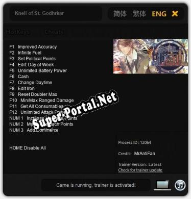 Knell of St. Godhrkar: Читы, Трейнер +15 [MrAntiFan]