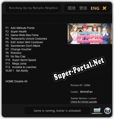 Трейнер для Knocking Up my Nympho Neighbors [v1.0.4]