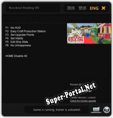 Трейнер для Knockout Bowling VR [v1.0.6]