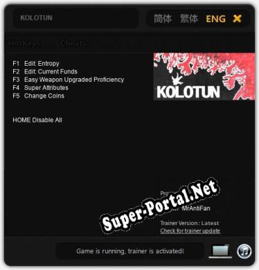 KOLOTUN: Читы, Трейнер +5 [MrAntiFan]