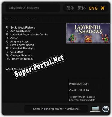 Labyrinth Of Shadows: Читы, Трейнер +10 [dR.oLLe]