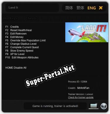 Land It: Читы, Трейнер +10 [MrAntiFan]