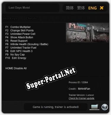 Last Days Motel: Читы, Трейнер +10 [MrAntiFan]