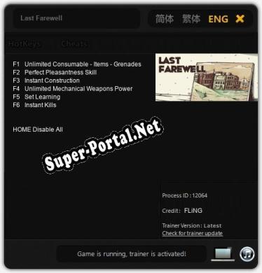 Last Farewell: Читы, Трейнер +6 [FLiNG]