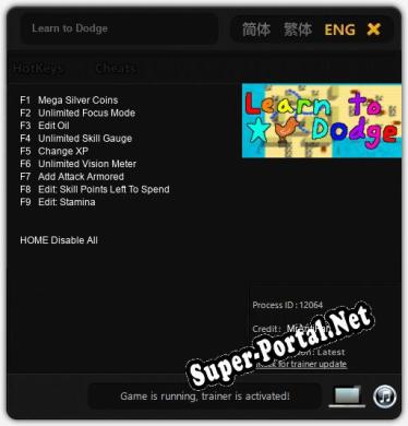 Трейнер для Learn to Dodge [v1.0.7]