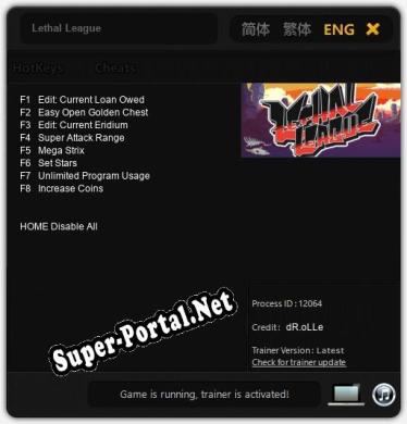 Lethal League: ТРЕЙНЕР И ЧИТЫ (V1.0.24)