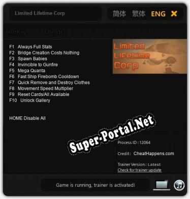 Limited Lifetime Corp: ТРЕЙНЕР И ЧИТЫ (V1.0.14)