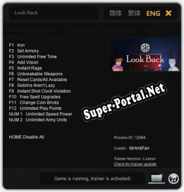 Трейнер для Look Back [v1.0.3]