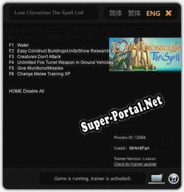 Трейнер для Love Chronicles The Spell Collectors Edition [v1.0.2]