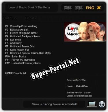 Love of Magic Book 3 The Return: Трейнер +12 [v1.5]