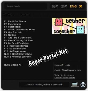 Lover Bands: Трейнер +14 [v1.2]