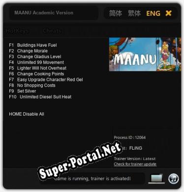 MAANU Academic Version: Читы, Трейнер +10 [FLiNG]