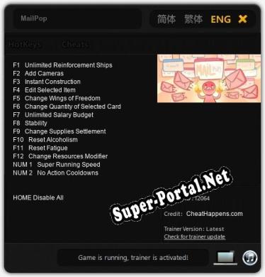 MailPop: Читы, Трейнер +14 [CheatHappens.com]