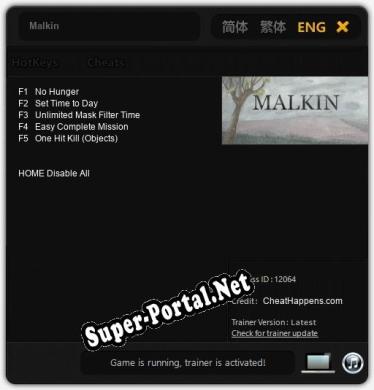 Malkin: ТРЕЙНЕР И ЧИТЫ (V1.0.50)