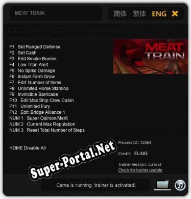 MEAT TRAIN: Трейнер +15 [v1.7]