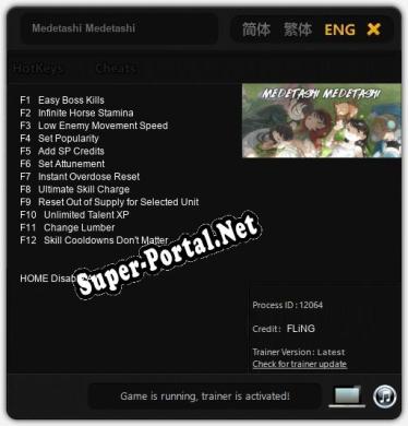 Medetashi Medetashi: Трейнер +12 [v1.9]