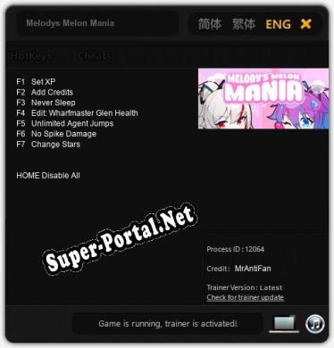 Трейнер для Melodys Melon Mania [v1.0.3]