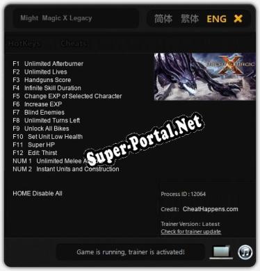 Трейнер для Might  Magic X Legacy [v1.0.9]