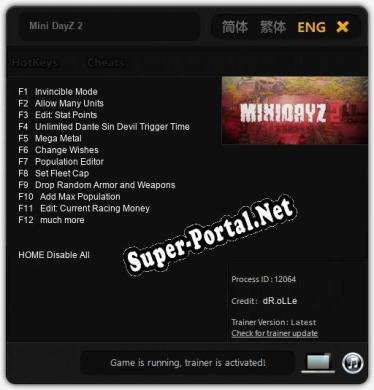 Mini DayZ 2: ТРЕЙНЕР И ЧИТЫ (V1.0.88)