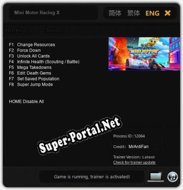 Трейнер для Mini Motor Racing X [v1.0.6]