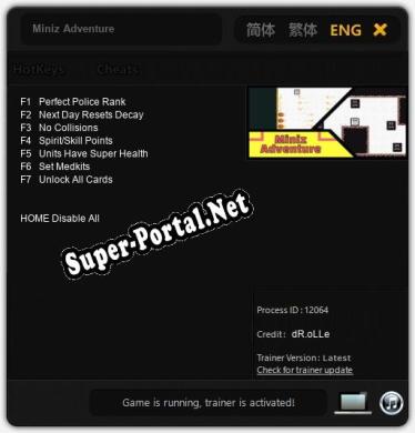 Miniz Adventure: Трейнер +7 [v1.2]