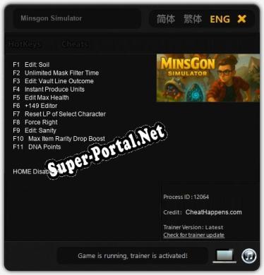 Minsgon Simulator: Читы, Трейнер +11 [CheatHappens.com]