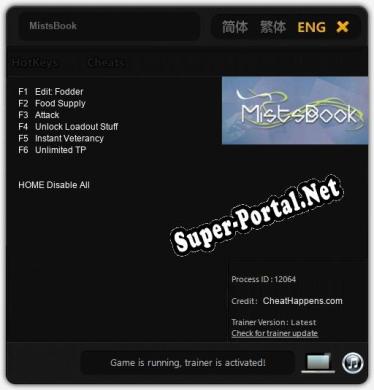 MistsBook: ТРЕЙНЕР И ЧИТЫ (V1.0.20)