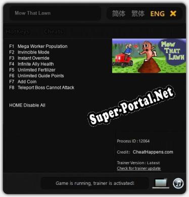 Mow That Lawn: Трейнер +8 [v1.2]