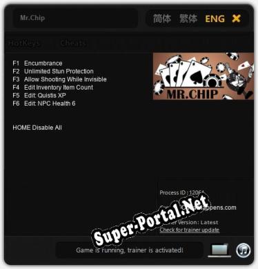 Трейнер для Mr.Chip [v1.0.5]