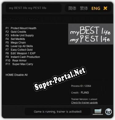Трейнер для my BEST life my PEST life [v1.0.4]