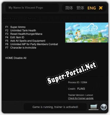 My Name Is Vincent Pogo: Трейнер +7 [v1.1]