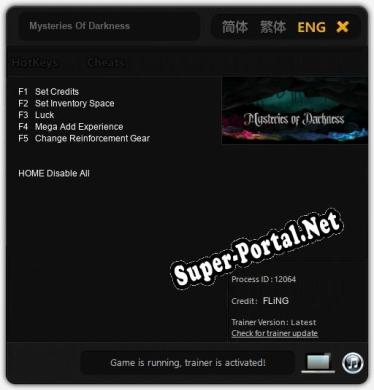 Mysteries Of Darkness: Трейнер +5 [v1.6]