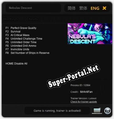 Nebulas Descent: ТРЕЙНЕР И ЧИТЫ (V1.0.42)
