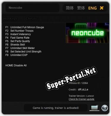 Neoncube: ТРЕЙНЕР И ЧИТЫ (V1.0.78)