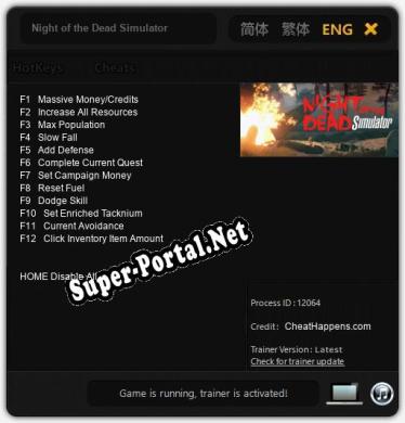 Night of the Dead Simulator: ТРЕЙНЕР И ЧИТЫ (V1.0.96)