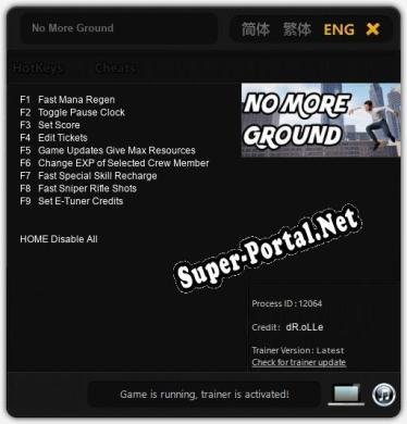 No More Ground: ТРЕЙНЕР И ЧИТЫ (V1.0.5)