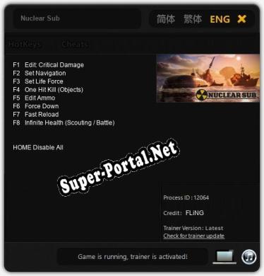 Nuclear Sub: ТРЕЙНЕР И ЧИТЫ (V1.0.65)