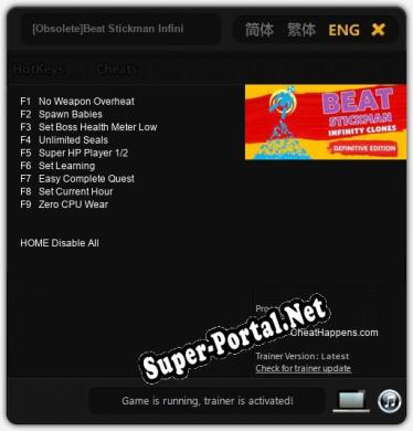[Obsolete]Beat Stickman Infinity Clones Definitive Edition: Трейнер +9 [v1.5]