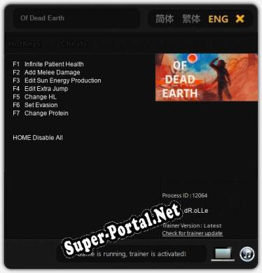 Of Dead Earth: Трейнер +7 [v1.7]