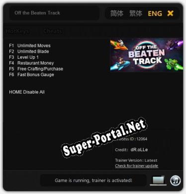 Трейнер для Off the Beaten Track [v1.0.3]