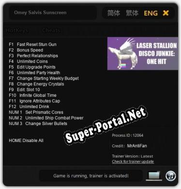 Omey Salvis Sunscreen: ТРЕЙНЕР И ЧИТЫ (V1.0.75)