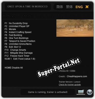 ONCE UPON A TIME IN MOROCCO: Читы, Трейнер +13 [CheatHappens.com]