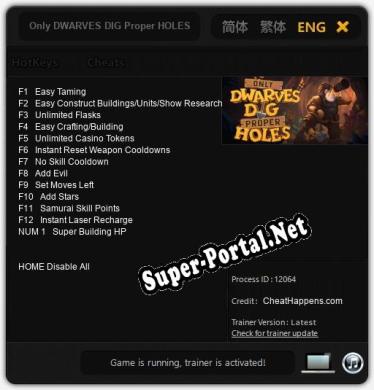 Only DWARVES DIG Proper HOLES: Читы, Трейнер +13 [CheatHappens.com]