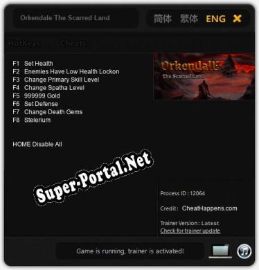 Orkendale The Scarred Land: ТРЕЙНЕР И ЧИТЫ (V1.0.81)
