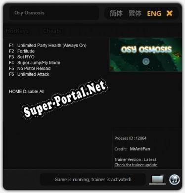 Osy Osmosis: Трейнер +6 [v1.7]